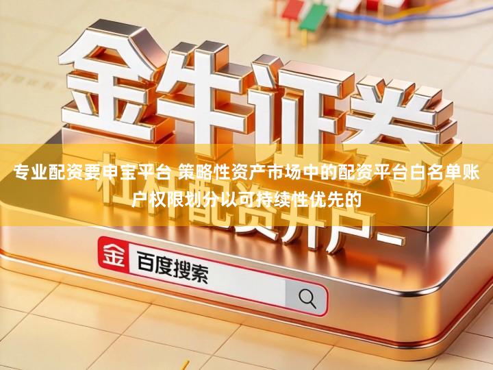 专业配资要申宝平台 策略性资产市场中的配资平台白名单账户权限划分以可持续性优先的