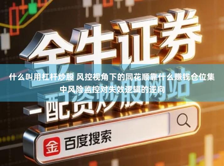 什么叫用杠杆炒股 风控视角下的同花顺靠什么赚钱仓位集中风险监控对失效逻辑的逆向